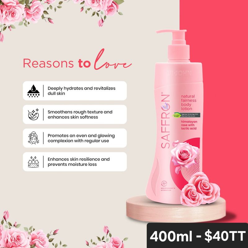 VI JOHN HIMALAYAN ROSE WITH LACTIC ACID BODY LOTION 400ML