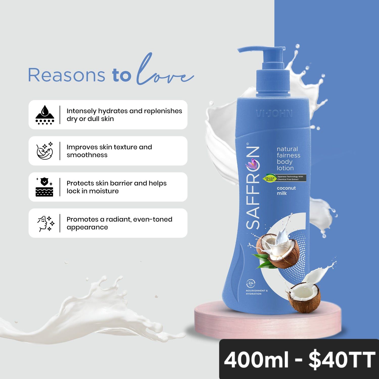 VI JOHN COCONUT MILK BODY LOTION 400ML