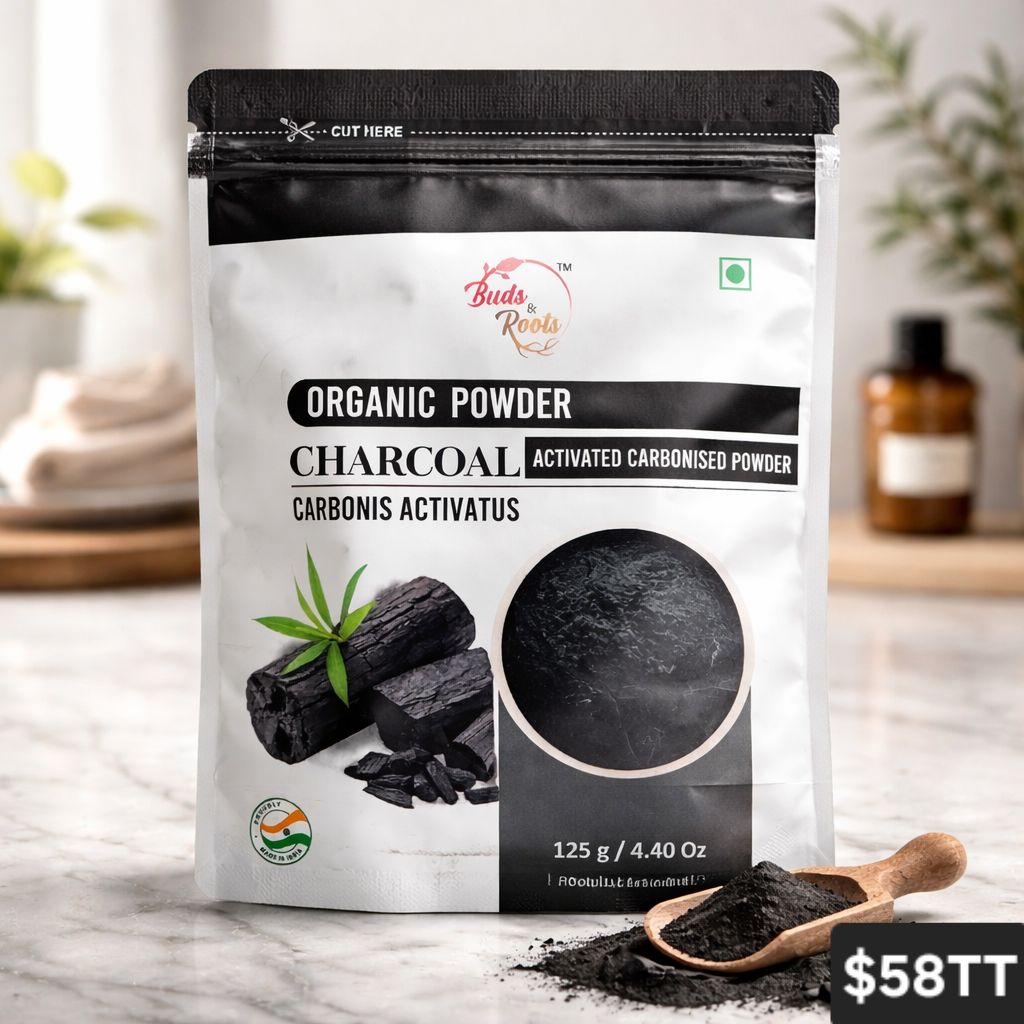 BUDS &amp; ROOTS CHARCOAL POWDER 125G