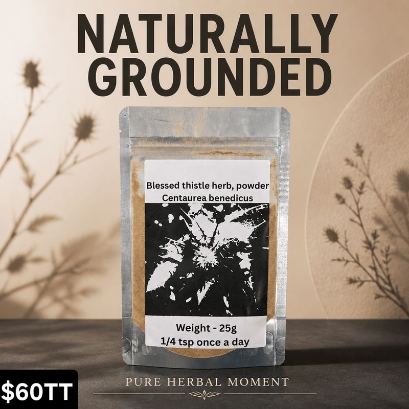 Blessed thistle herb, powder Centaurea benedicus
