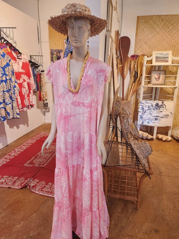 Aloha Tahiti long dress pink
