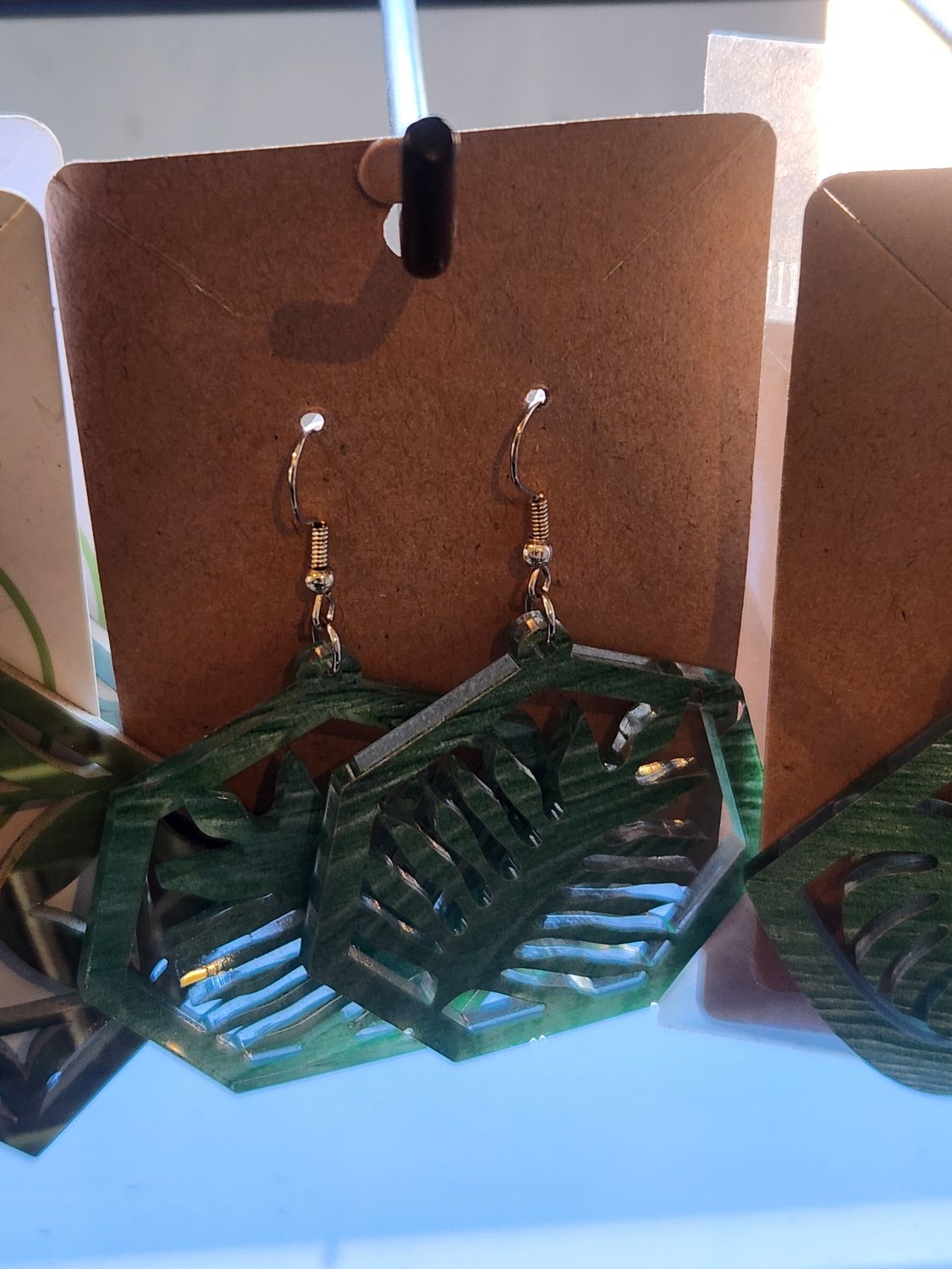 Fern leaf earrings