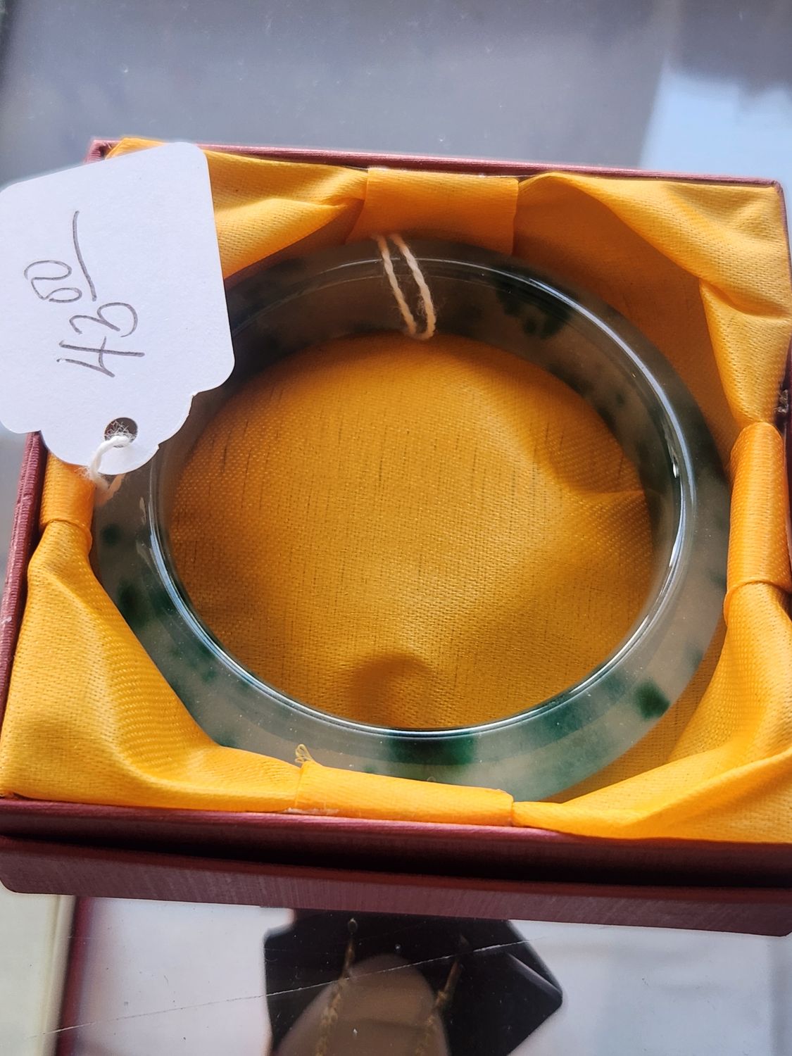 2 1/4 diameter Green Jade bangle