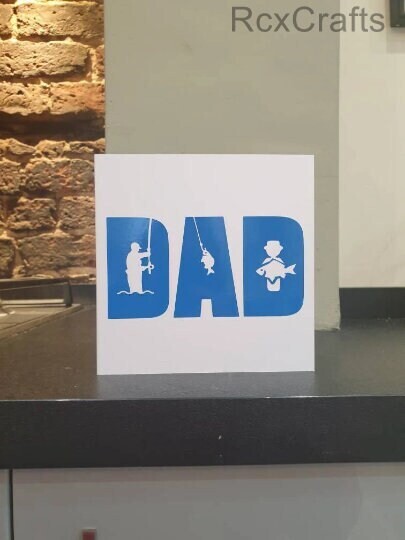 Dad&#39;s fishing birthday / greetings card/Father&#39;s Day card.