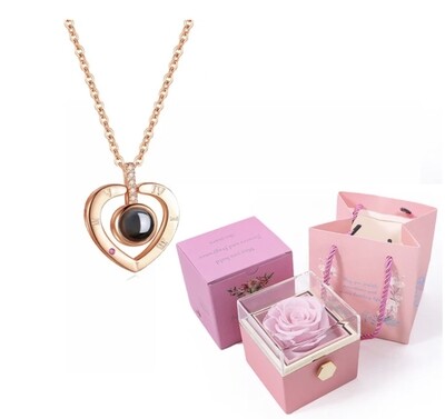 100 languages I love you projection necklace