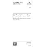 ISO 14155:2020 Clinical investigation of medical devices for human subjects - Good clinical practice STANDARD