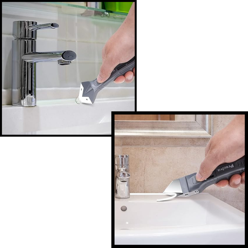 Sealant scraper Tool with Replaceable Silicone Pads and Stainless Steel parts