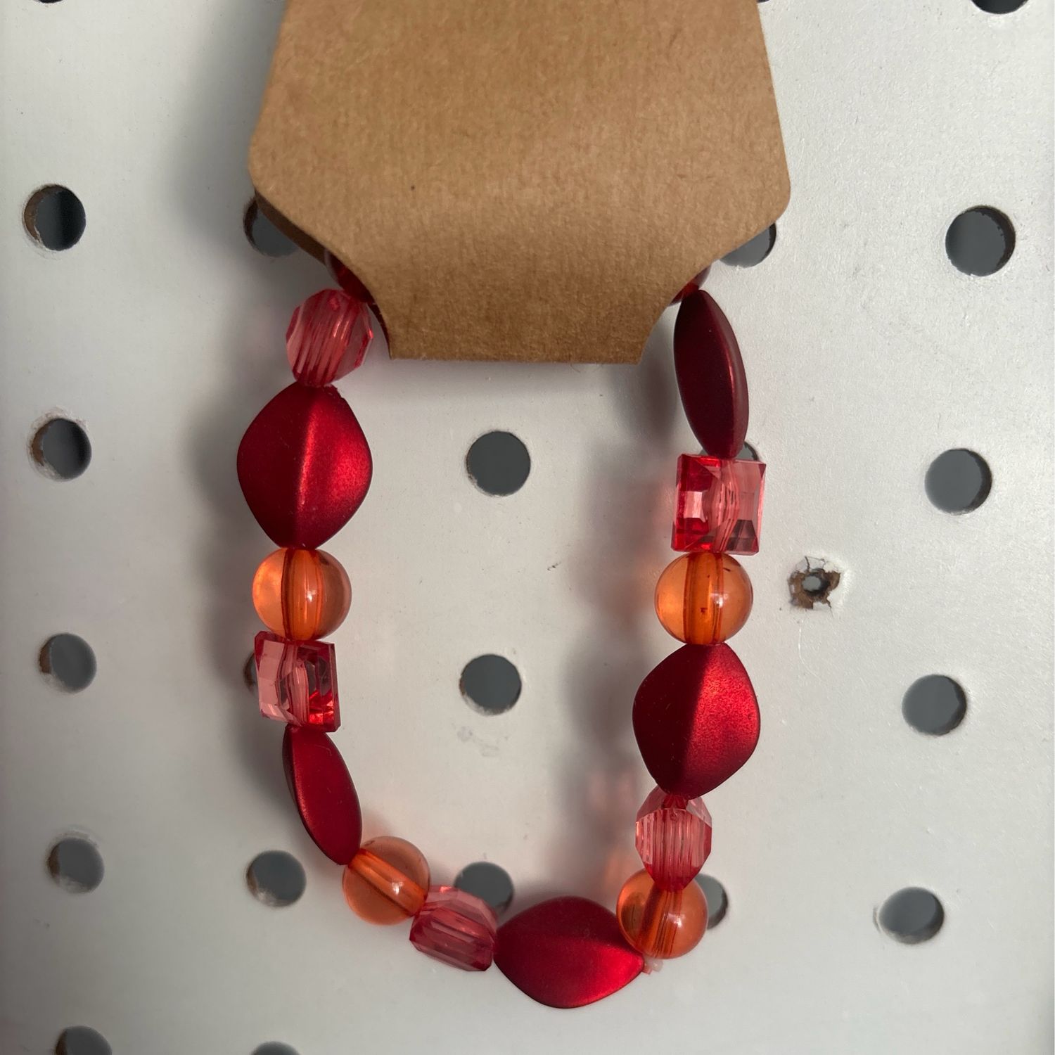 Bracelet Clear,wood,glass And Bead