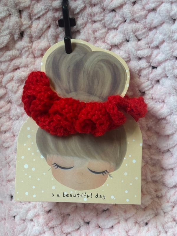 Crochet hair scrunchies