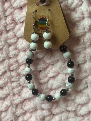 Bead Earrings and Bracelets Set