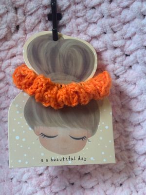Crochet hair scrunchies