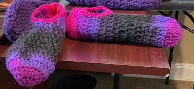 Crochet slippers