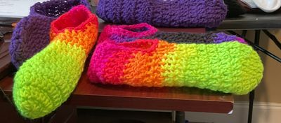 Crochet slippers