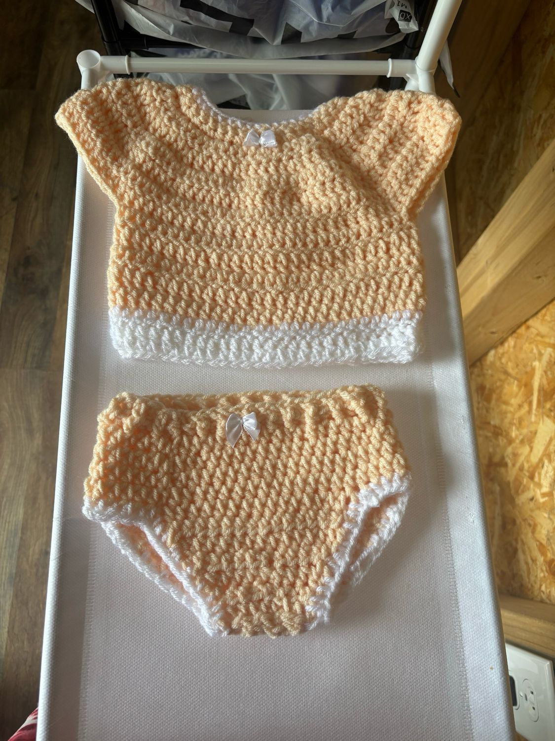 Crochet, Baby Two-Piece Diaper Set