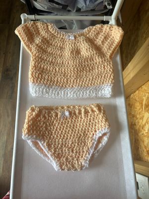 Crochet, Baby Two-Piece Diaper Set