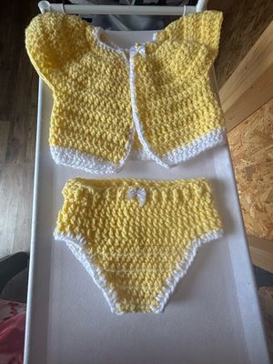 Crochet, Baby Two-Piece Diaper Set