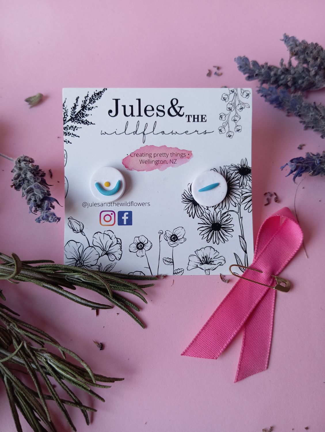 Pink October - white and blue boobs