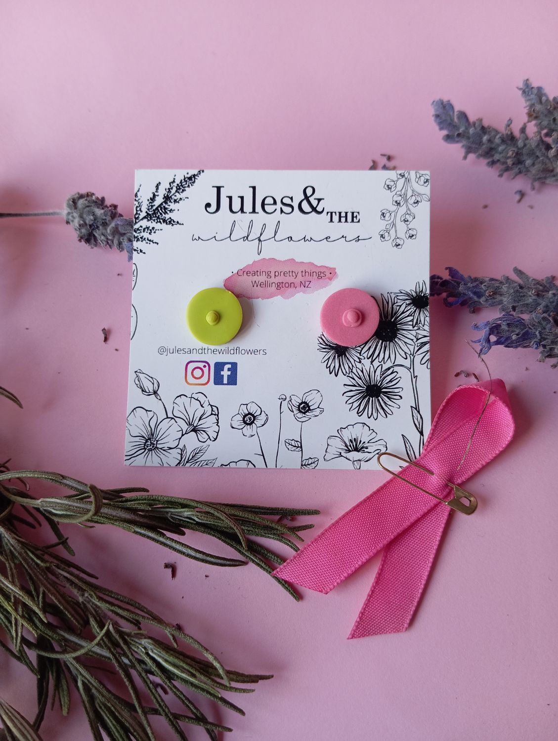 Pink October - green and pink boobs