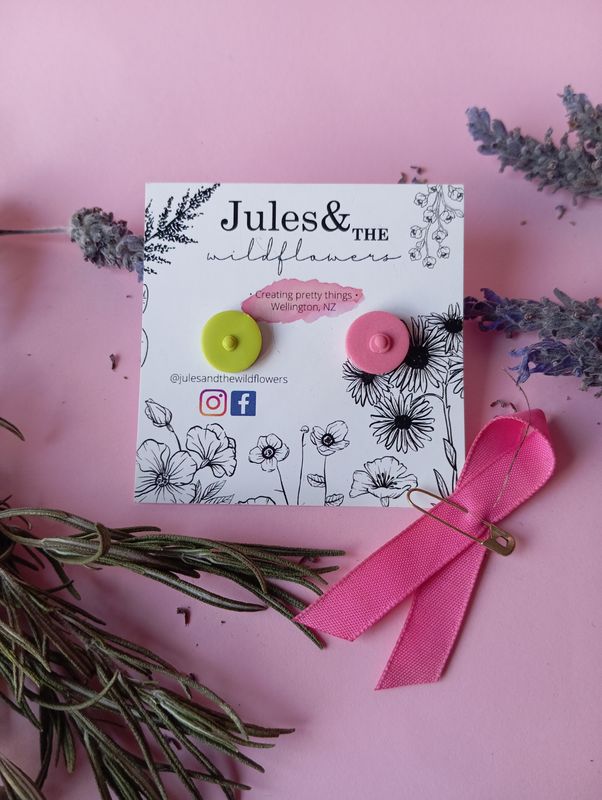 Pink October - green and pink boobs