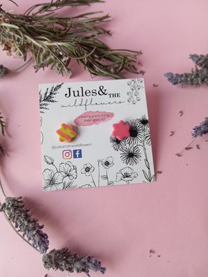 Summer Fling - Mismatched floral studs