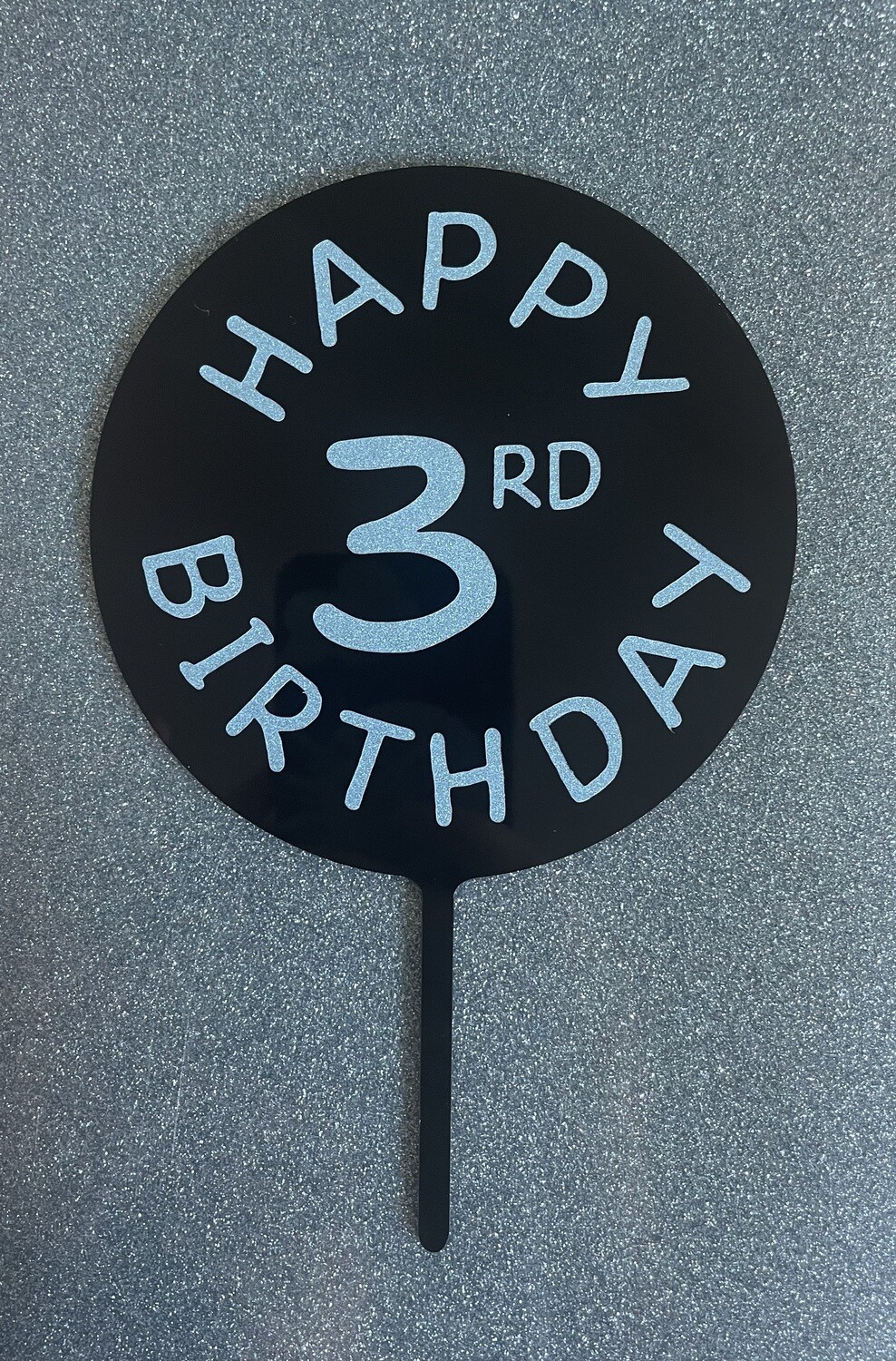 Acrylic Cake Topper Round