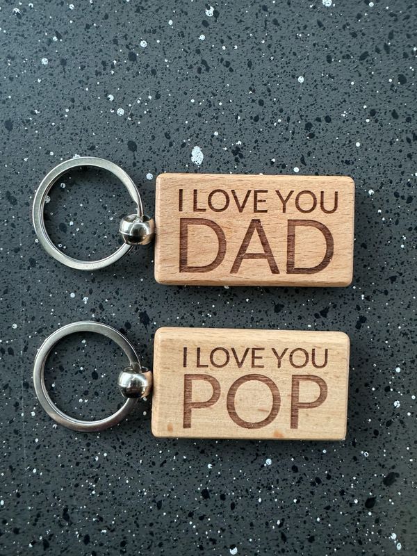 Laser Engraved Wooden Keyring