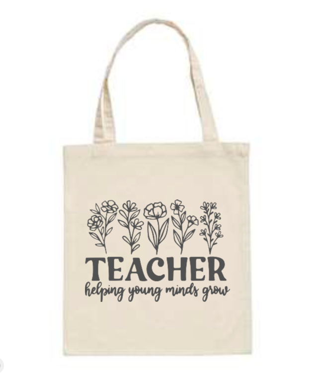 Teacher Helping Young Minds Grow Tote Bag