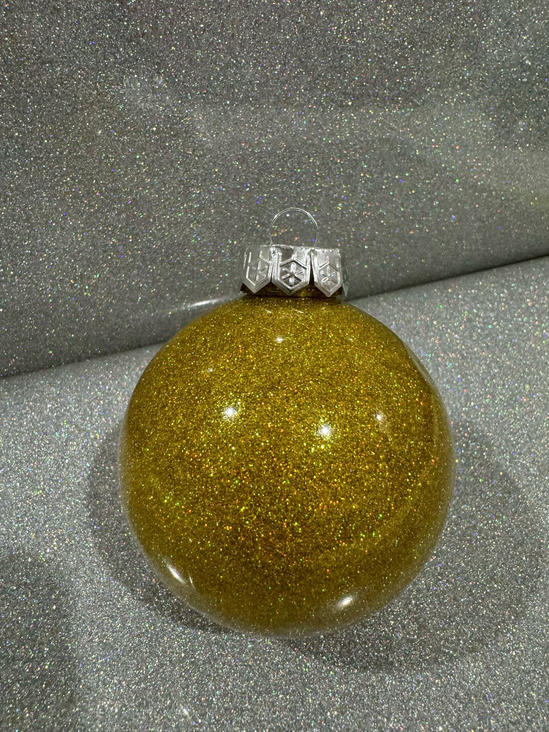 Personalised Gold Glitter Bauble