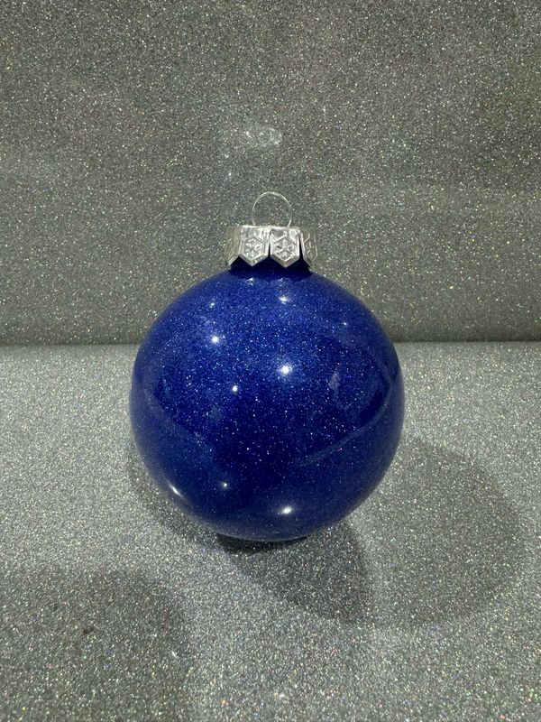 Personalised Royal Blue Glitter Bauble