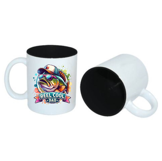Reel Cool Dad Mug Black Internal
