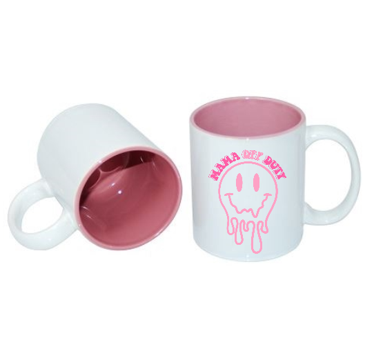 Mama Off Duty Mug Pink Internal