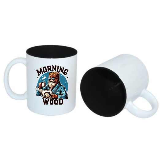 Morning Wood Mug Black Internal