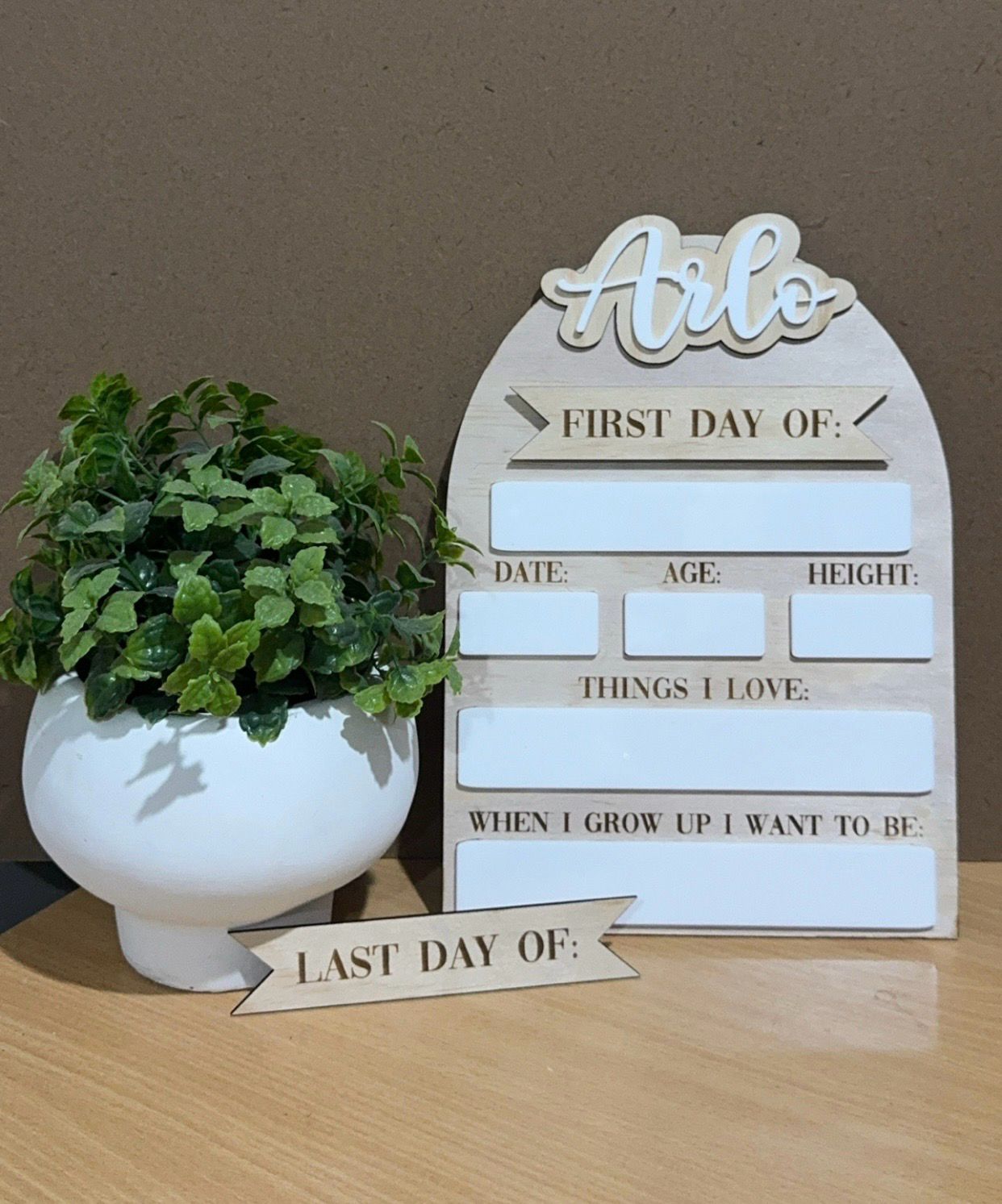 Personalised First / Last Day of School Board