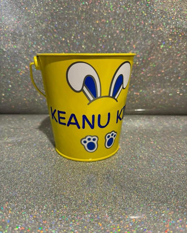 Personalised Yellow Easter Bucket