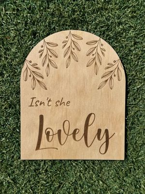 Double Sided Birth Plaque Isn&#39;t She Lovely / Isn&#39;t He Wonderful