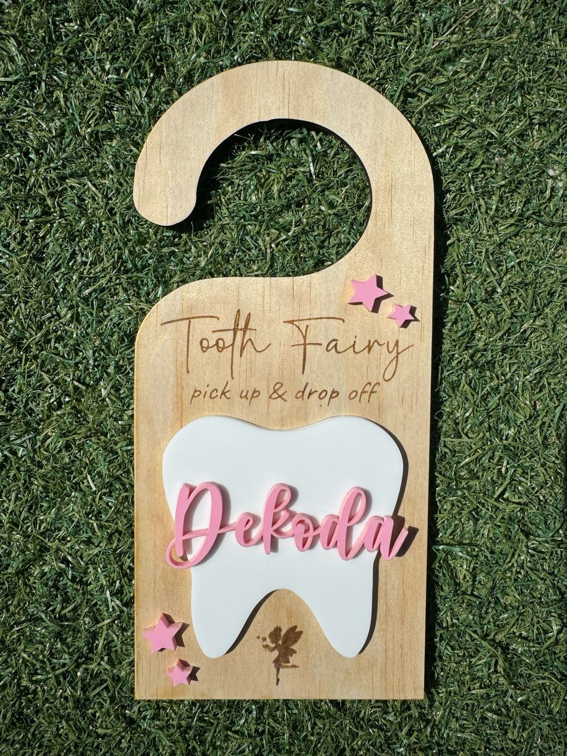 Pink Tooth Fairy Door Hanger