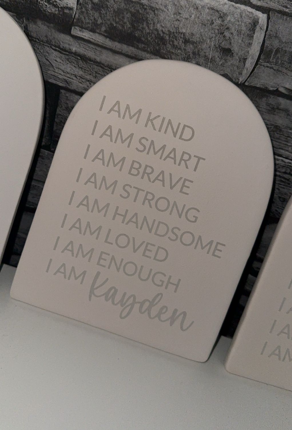 Handsome Ceramic Affirmation Plaque