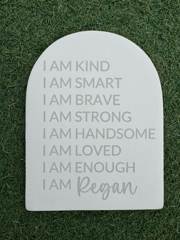 Handsome Ceramic Affirmation Plaque