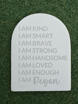 Handsome Ceramic Affirmation Plaque