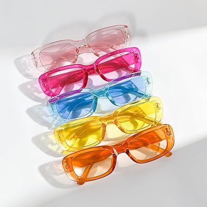 Vintage 90s Rectangle Sunglasses – Chunky Party Glasses for Women &amp; Men