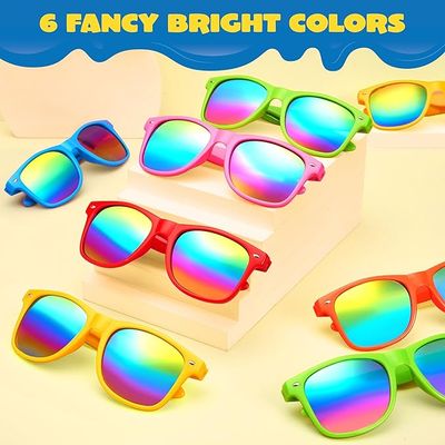 Kids Neon 6 Pack Sunglasses with UV Protection – Perfect Party Favors for Birthday &amp; Pool Parties