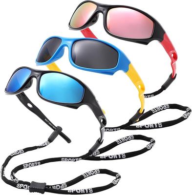 Pro Acme Polarized Kids Sunglasses with Strap - Sports UV400 Shades for Boys &amp; Girls