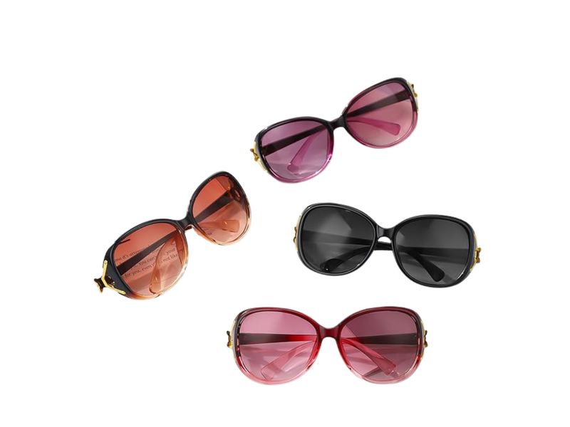 Trendy Glamorous 4 Set Oversized Sunglasses for Women Large Frame