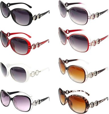 YQVIE Oversized Trendy 8 Set Sunglasses for Women – Retro Round Large Frame Shades for Fashion Style