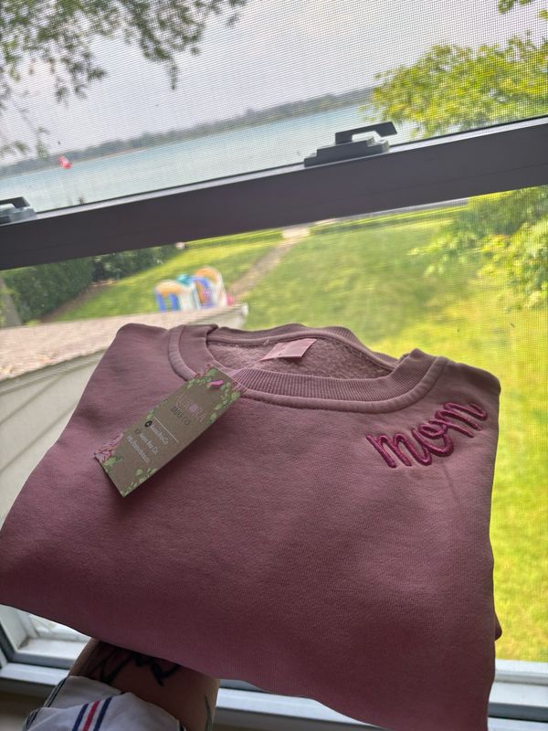 Dusty Pink Mom Crew - Size Large