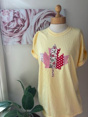 Butter Yellow Patchwork Tee