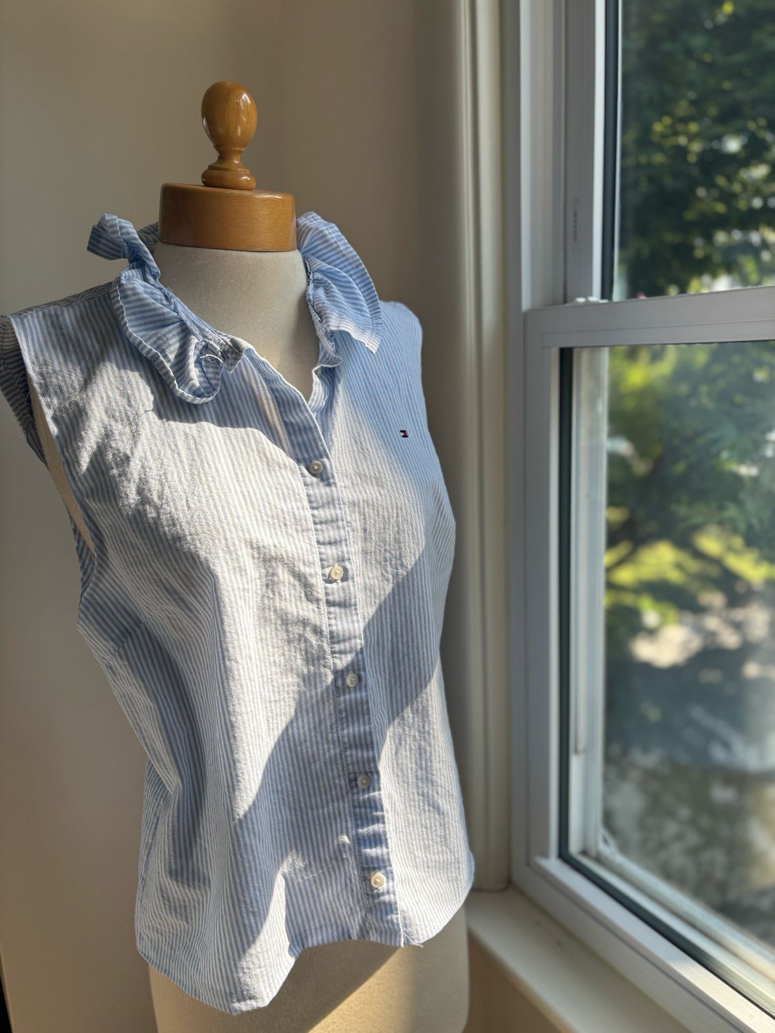 Upcycled Tommy Ruffle Sleeveless