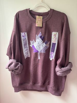 Purple Patchwork Flag Crew
