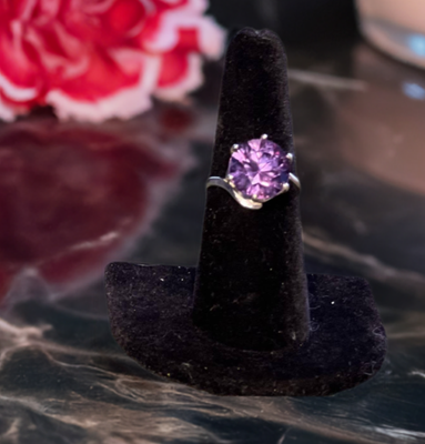 8ct natural alexandrite ring 925 sterling silver