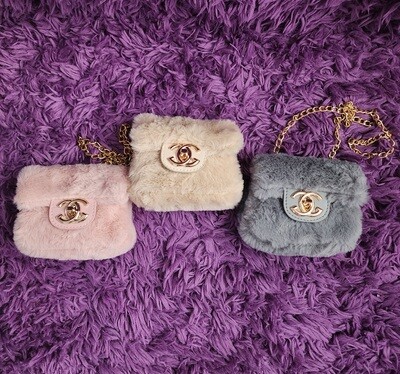 Chanel inspired fur bag